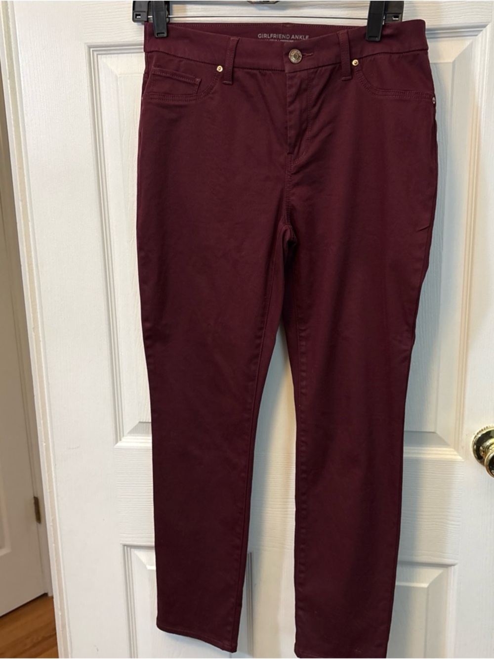 Chico's Girlfriend Ankle Jeans in Deep Wine